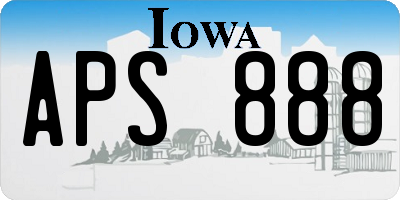 IA license plate APS888