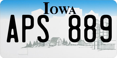 IA license plate APS889