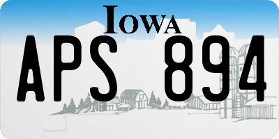IA license plate APS894