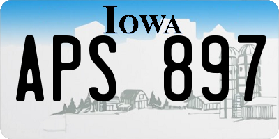 IA license plate APS897