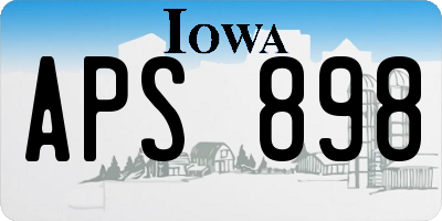 IA license plate APS898