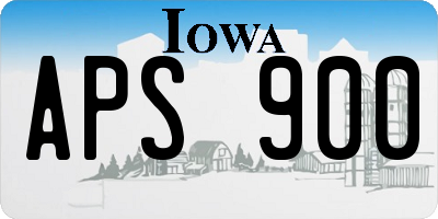 IA license plate APS900