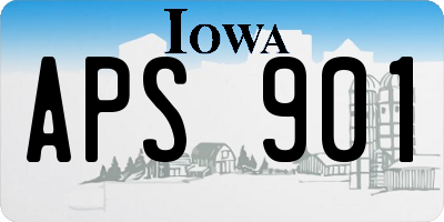 IA license plate APS901