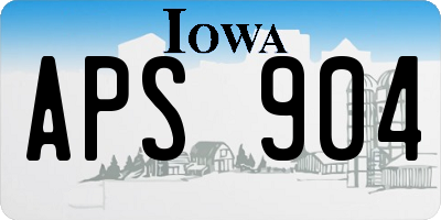 IA license plate APS904