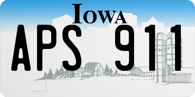 IA license plate APS911