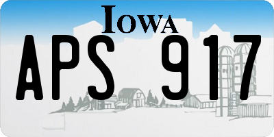 IA license plate APS917