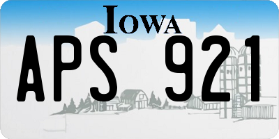 IA license plate APS921