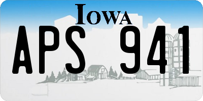 IA license plate APS941