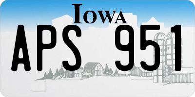 IA license plate APS951