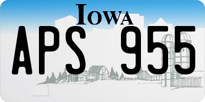 IA license plate APS955
