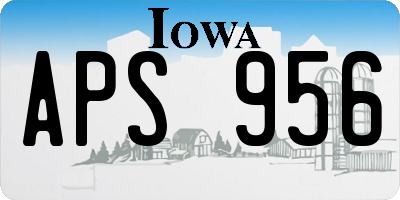 IA license plate APS956