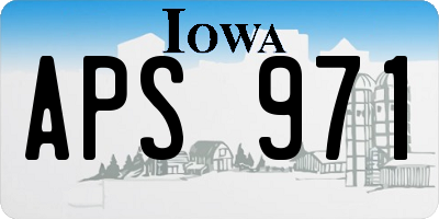 IA license plate APS971