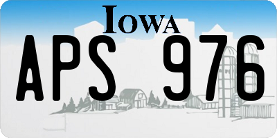 IA license plate APS976