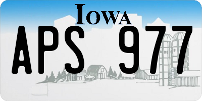 IA license plate APS977