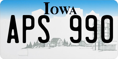 IA license plate APS990