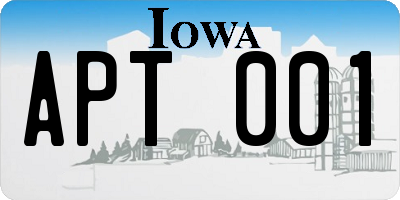 IA license plate APT001