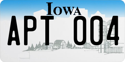 IA license plate APT004