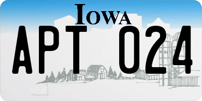 IA license plate APT024