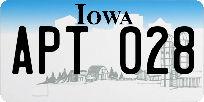 IA license plate APT028