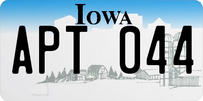 IA license plate APT044
