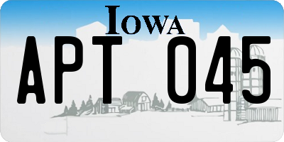 IA license plate APT045