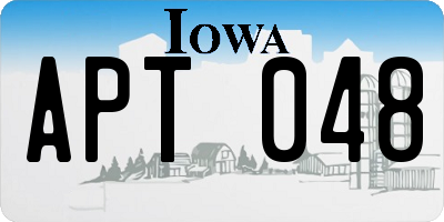 IA license plate APT048