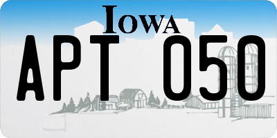 IA license plate APT050