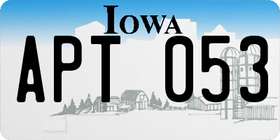 IA license plate APT053