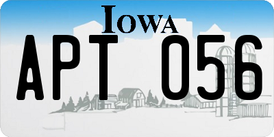 IA license plate APT056