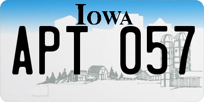 IA license plate APT057