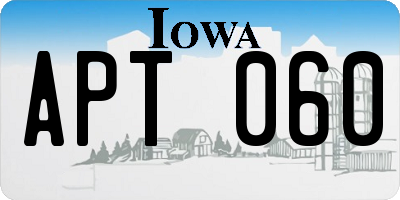 IA license plate APT060