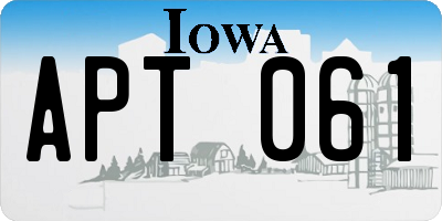 IA license plate APT061