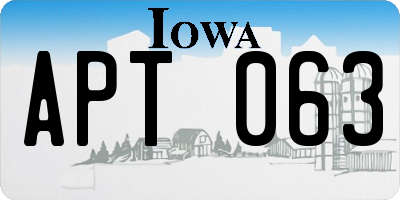 IA license plate APT063