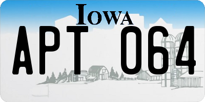 IA license plate APT064