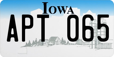 IA license plate APT065