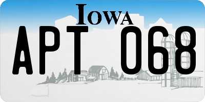 IA license plate APT068