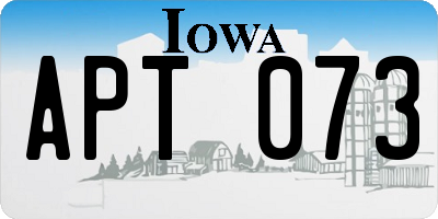 IA license plate APT073