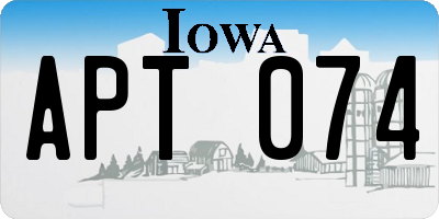 IA license plate APT074