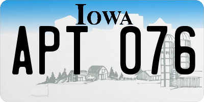 IA license plate APT076