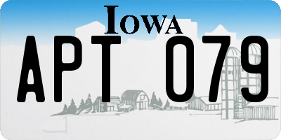 IA license plate APT079