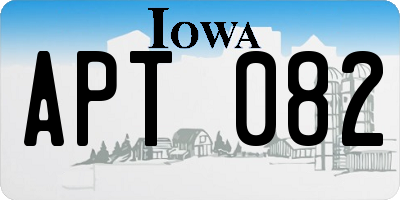IA license plate APT082