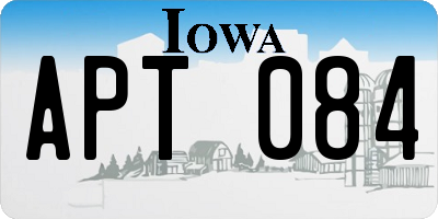 IA license plate APT084