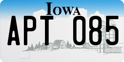 IA license plate APT085
