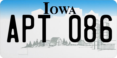 IA license plate APT086