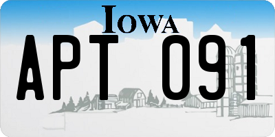 IA license plate APT091