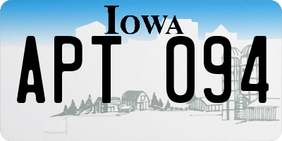 IA license plate APT094