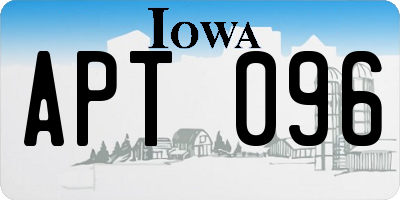IA license plate APT096