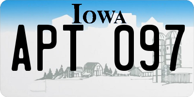 IA license plate APT097