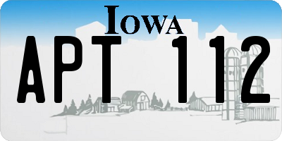 IA license plate APT112