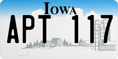 IA license plate APT117